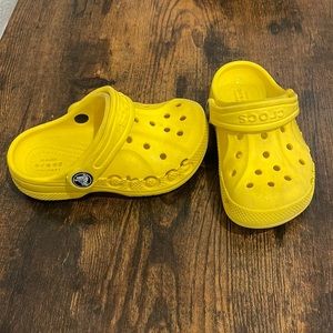 Crocs yellow, kids. Pre owned.